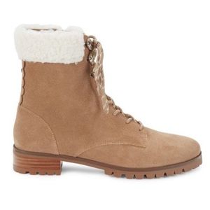 KATE SPADE NEW YORK
Rafferty Faux Shearling Trim Suede Ankle Boots Size 10